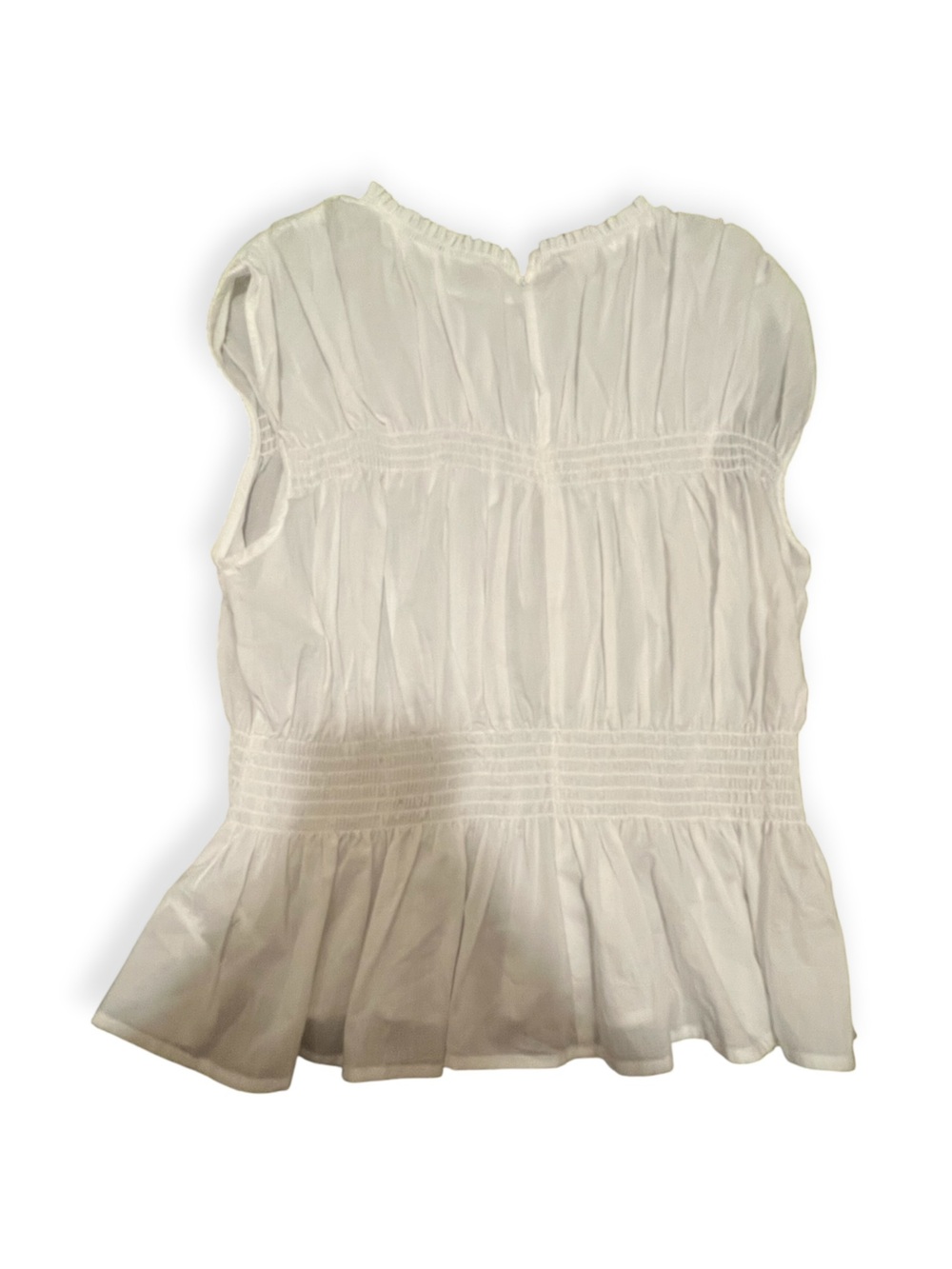 JOE'S Smocked Off The Shoulder Blouse White Large 100% Cotton - Picture 2 of 4